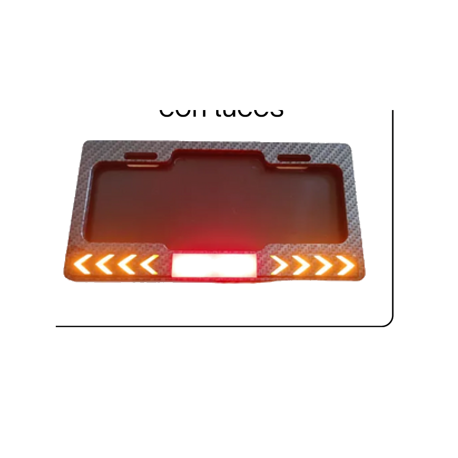 Porta Placa con Luces