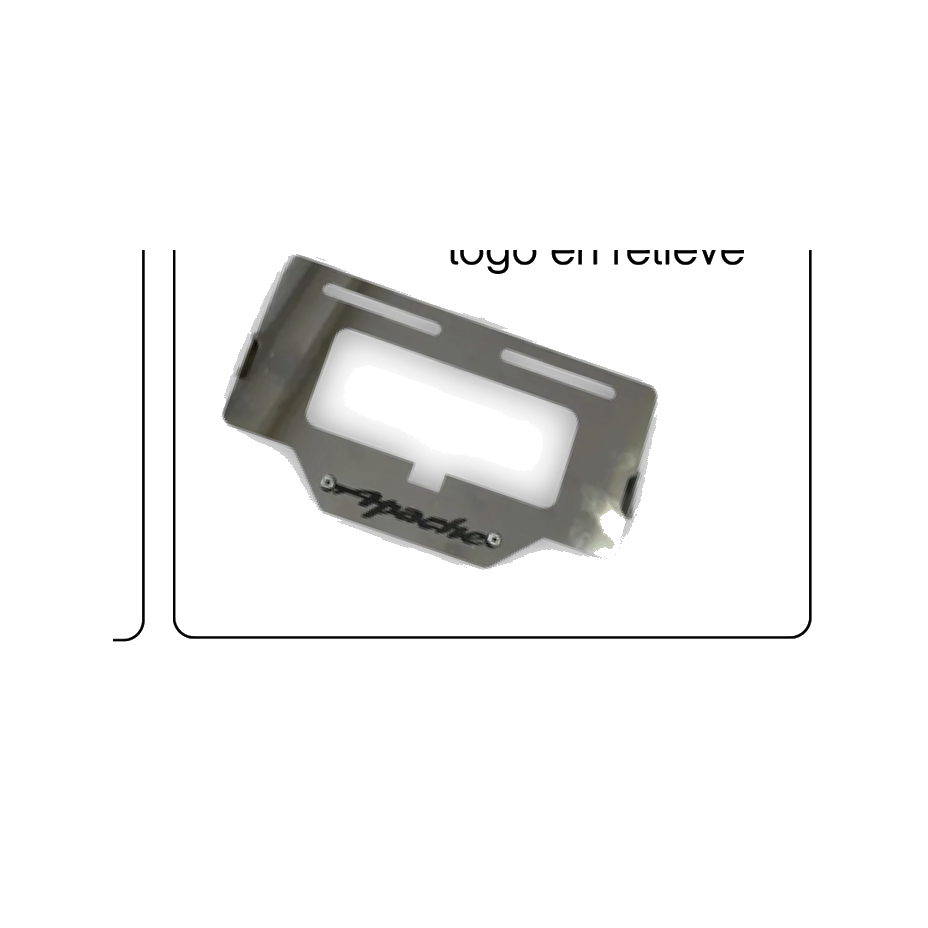 Porta Placa Logo en Relieve
